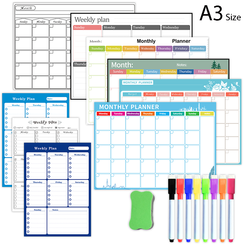Planned Parenthood - Magnetic Weekly Monthly Planner Calendar Table