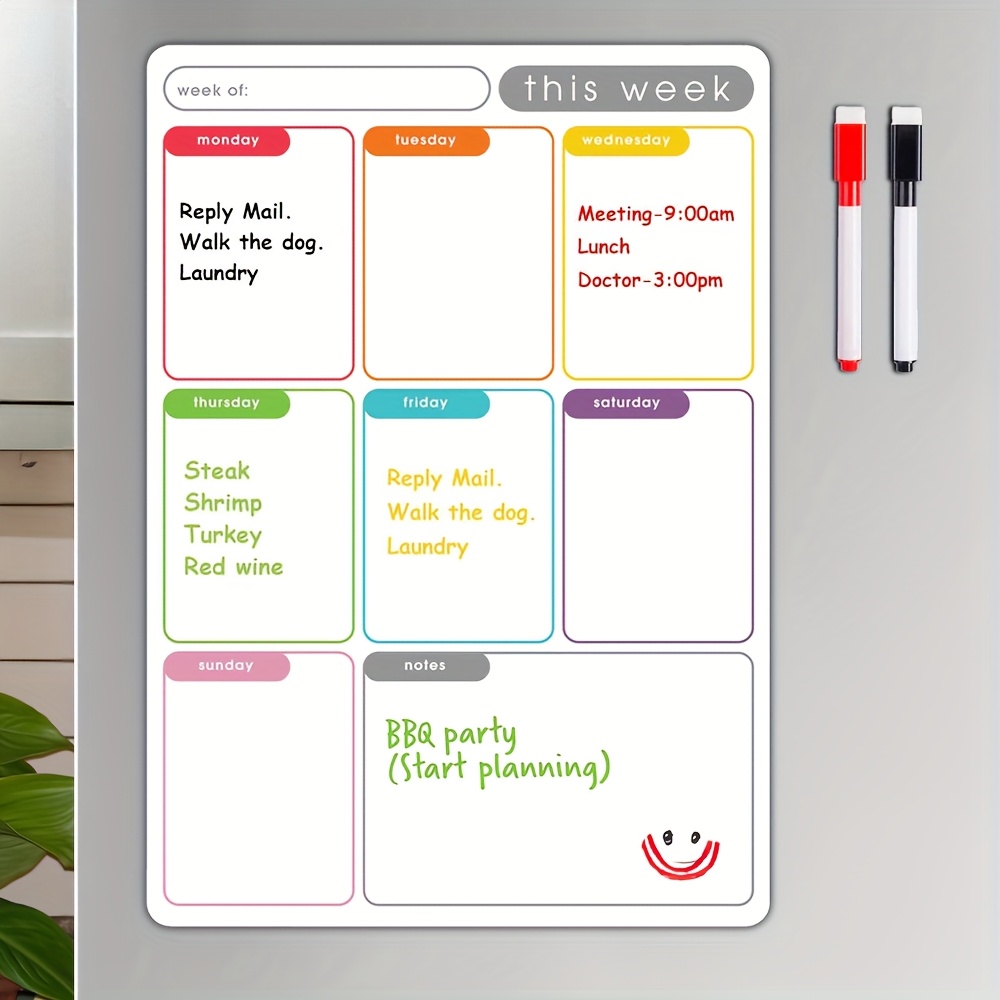 Planned Parenthood - A4 Magnetic Weekly Planner, Erase Fridge