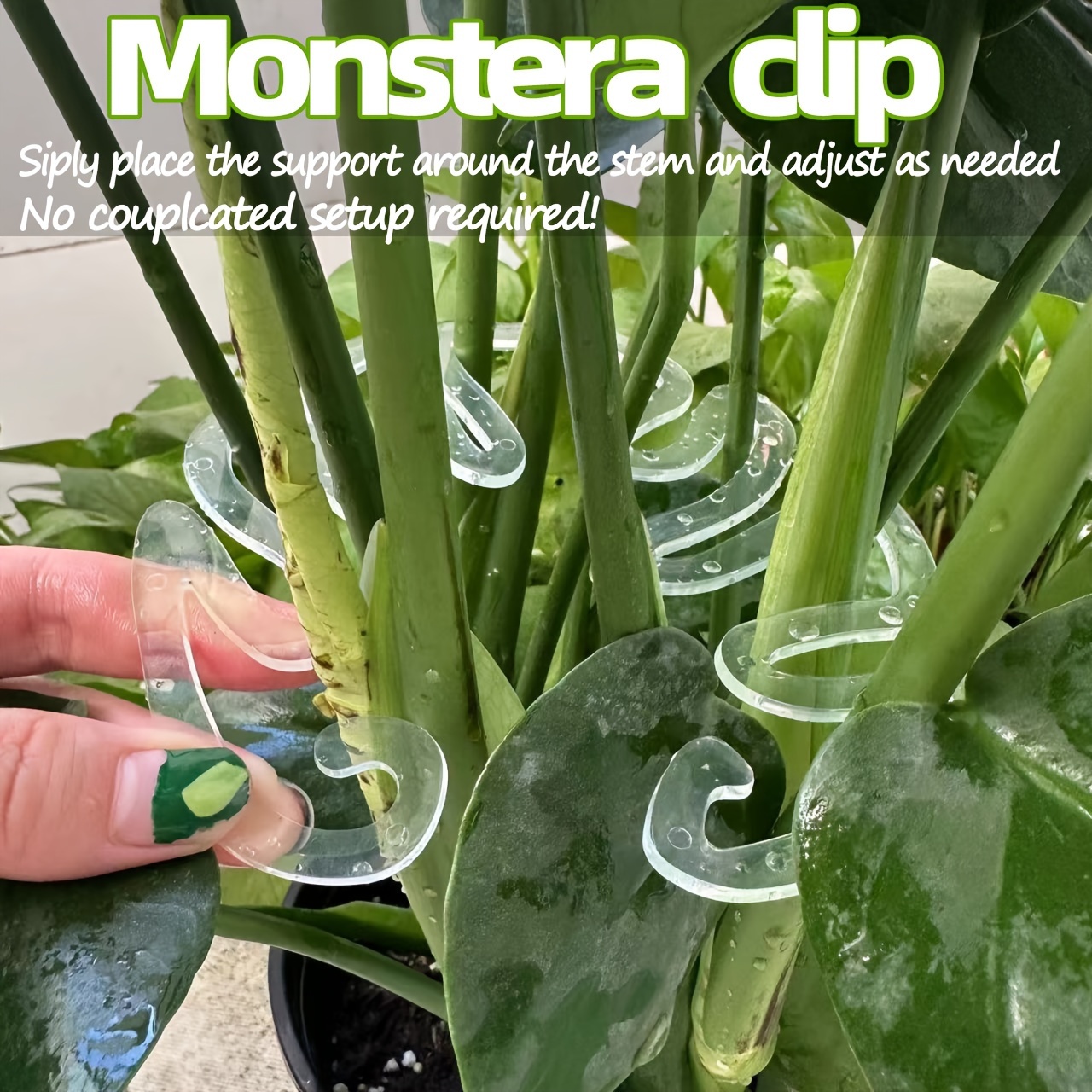 Flexible Plastic Monstera Plan - Variegated Monstera Node ulasan dan harga