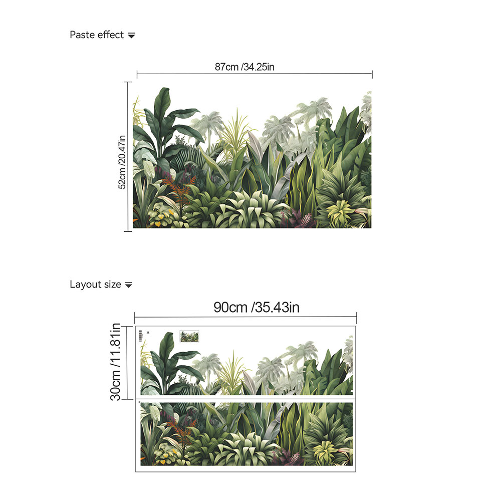 2PCS Tropical Green Plants Wal - Monstera Thai Constellation ulasan dan harga