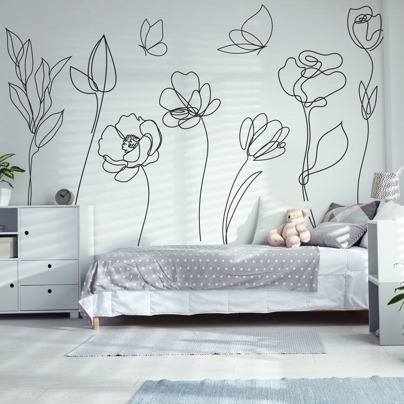 Large Minimal  Flowers Butterf - Monstera Thai Constellation ulasan dan harga