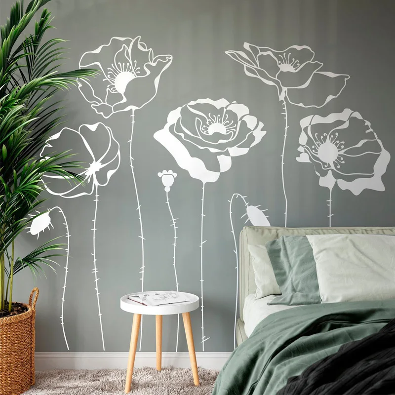 Poppys Flower Wall Decals Plan - Monstera Thai Constellation ulasan dan harga