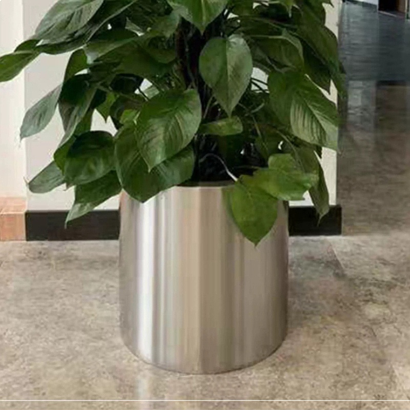 Cylindrical Brushed Stainless  - Plant Parents ulasan dan harga