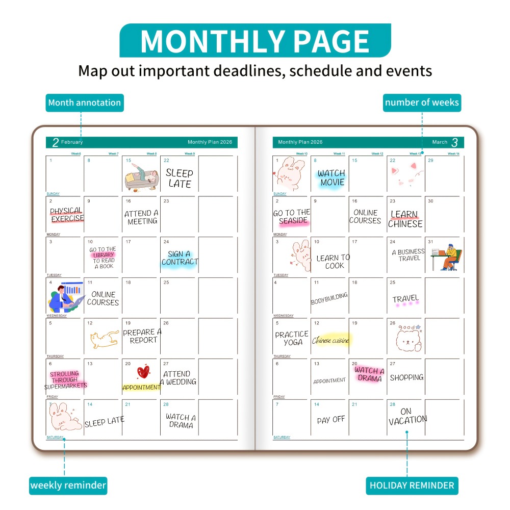 2026 Planner Book, Self-Discip - Planned Parenthood ulasan dan harga
