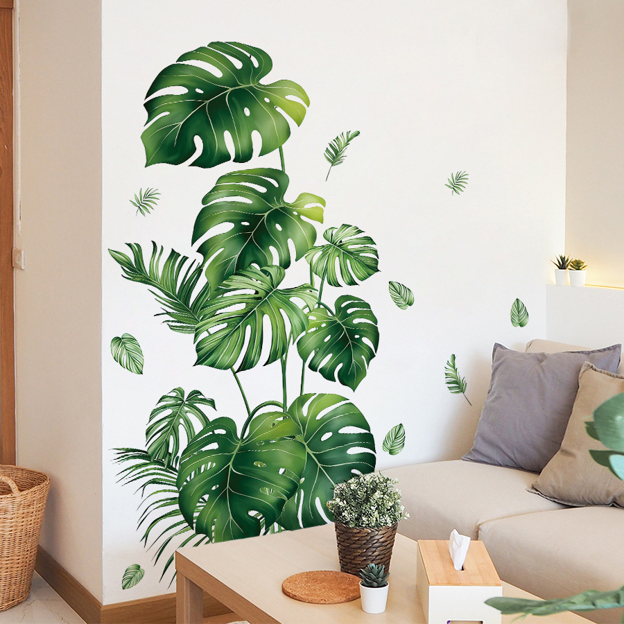 Tropical Green Leaves Plant Wa - Monstera Thai Constellation ulasan dan harga